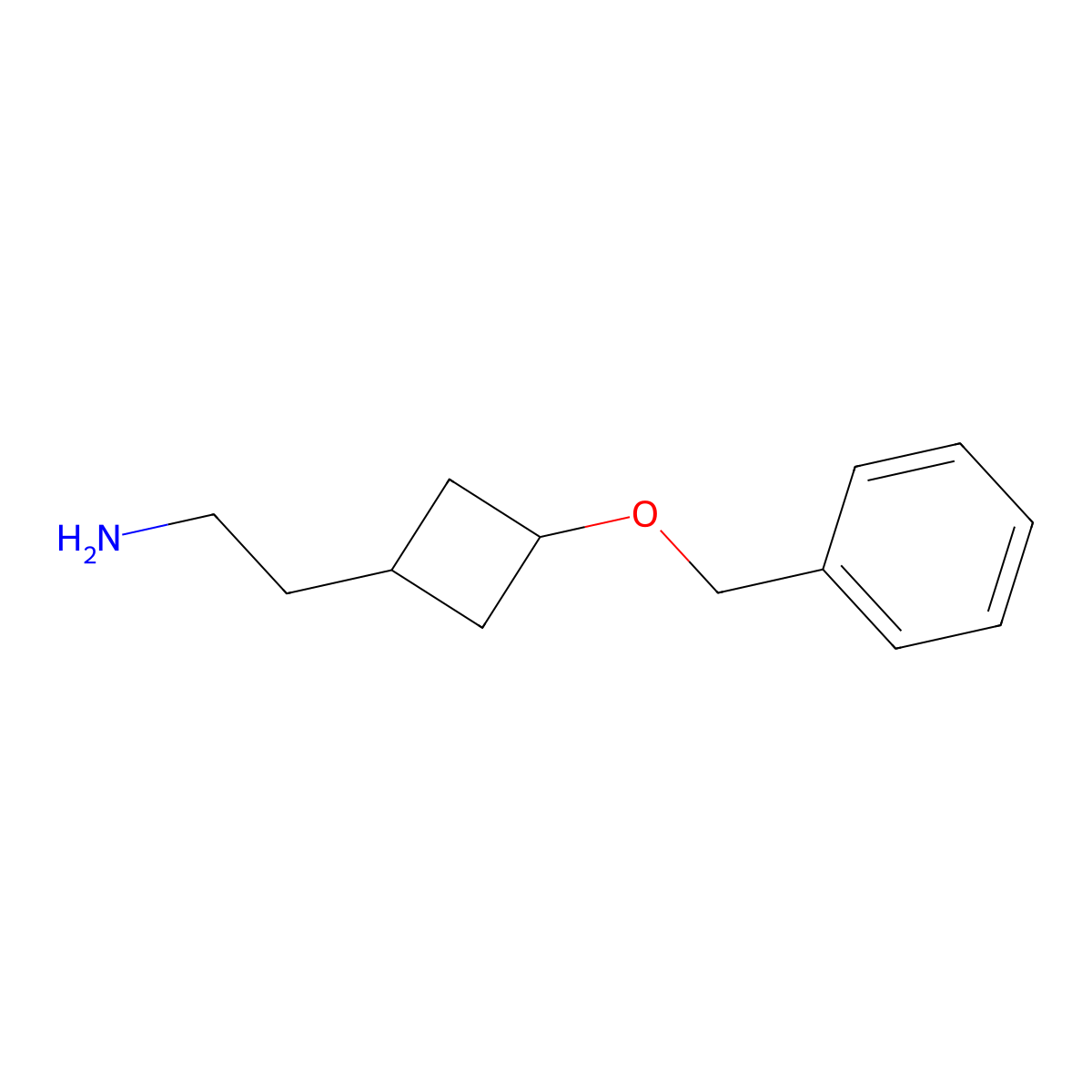 2-(3-(Benzyloxy)cyclobutyl)ethan-1-amine molecular structure, CAS 1783767-28-1