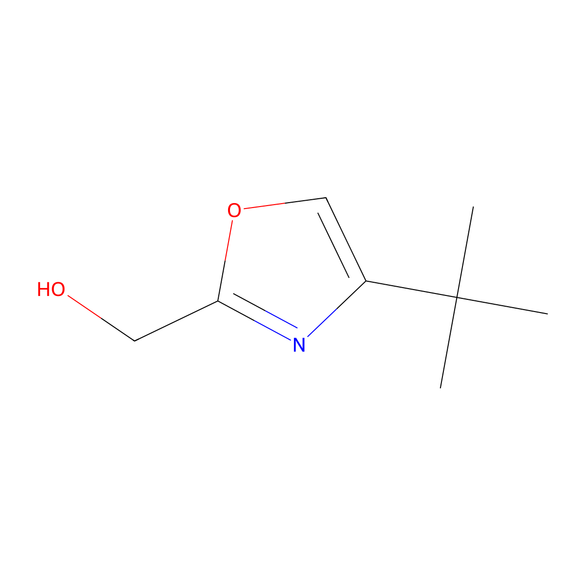 (4-Tert-butyl-1,3-oxazol-2-yl)methanol molecular structure, CAS 1783776-09-9