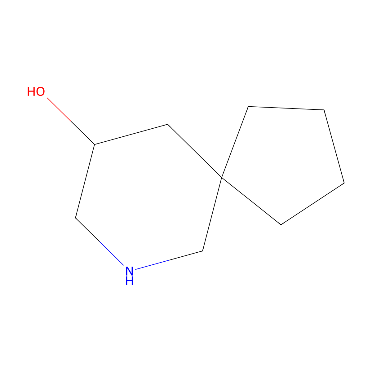 7-Azaspiro[4.5]decan-9-ol molecular structure, CAS 1783777-33-2