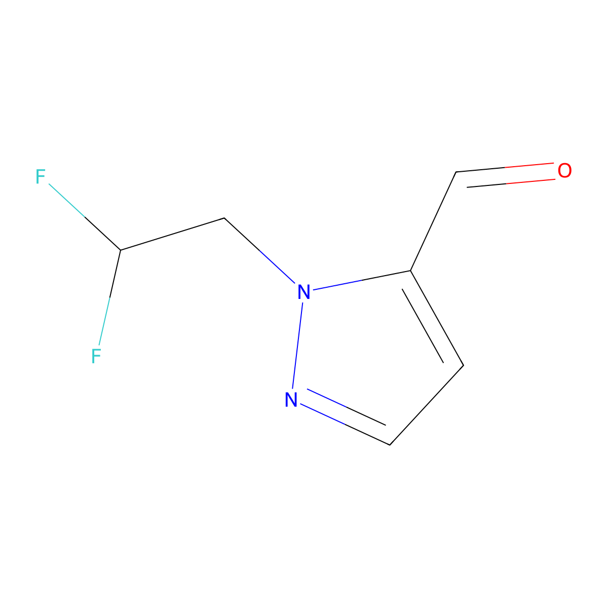 1-(2,2-difluoroethyl)-1H-pyrazole-5-carbaldehyde molecular structure, CAS 1783782-61-5