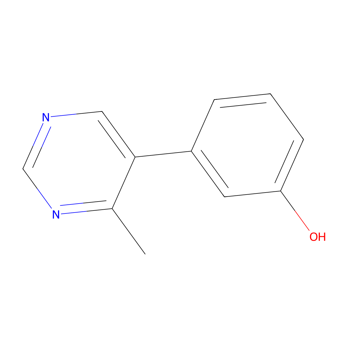 3-(4-Methylpyrimidin-5-yl)phenol molecular structure, CAS 1783794-99-9