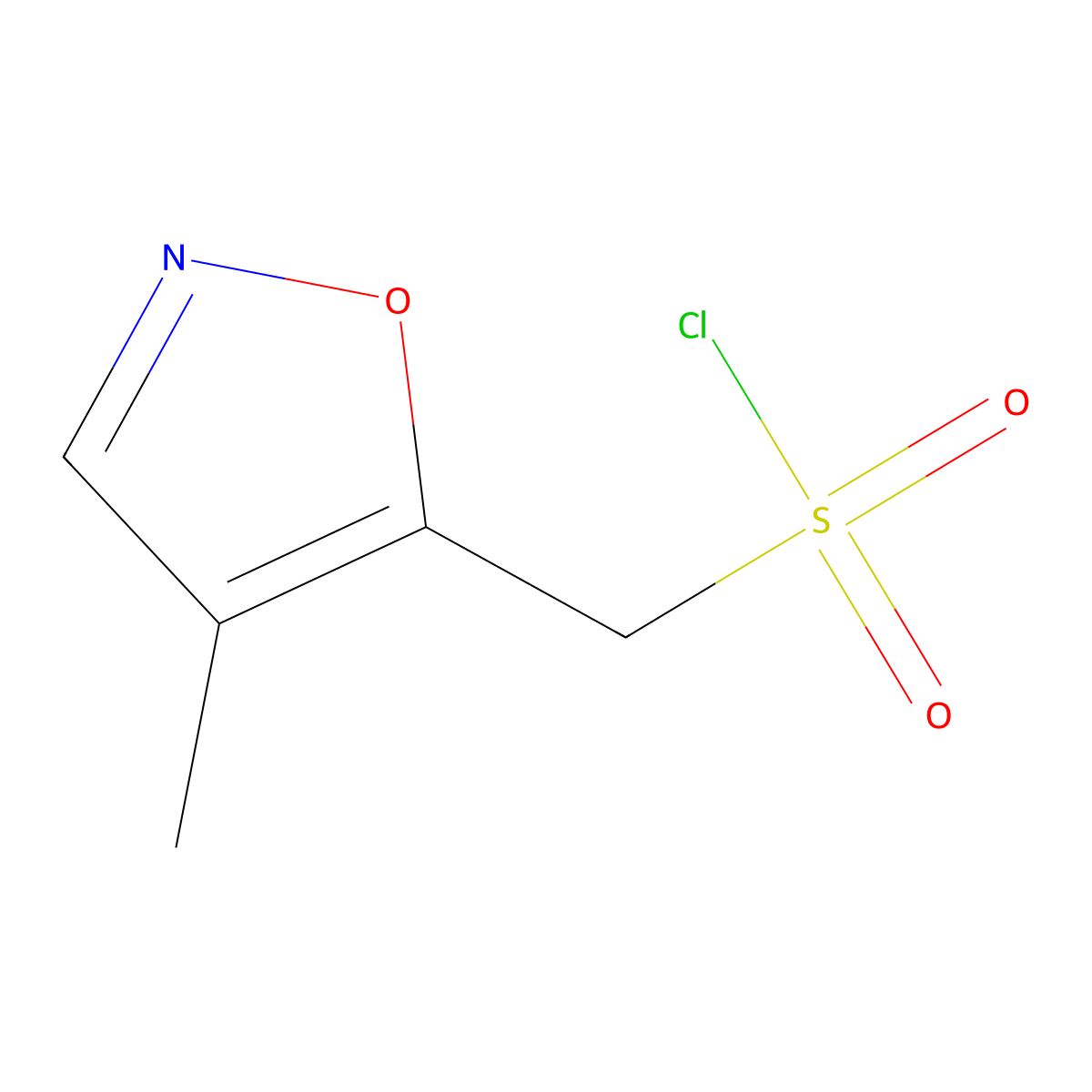 (4-Methyl-1,2-oxazol-5-yl)methanesulfonyl chloride molecular structure, CAS 1783816-60-3