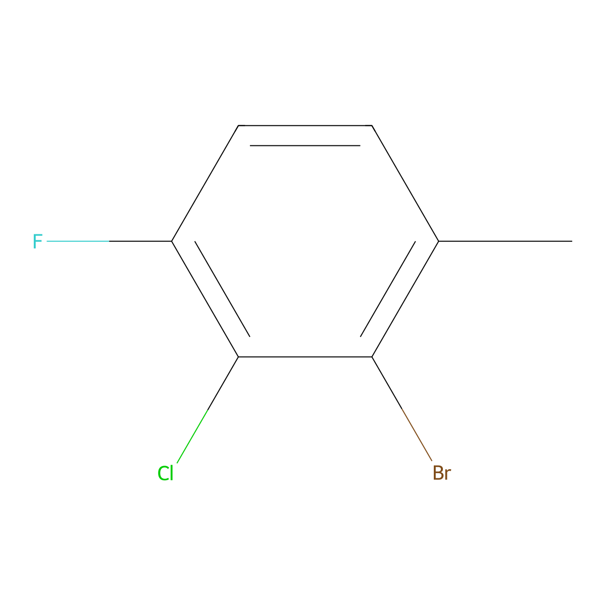 2-Bromo-3-chloro-4-fluoro-1-methylbenzene molecular structure, CAS 1783823-53-9