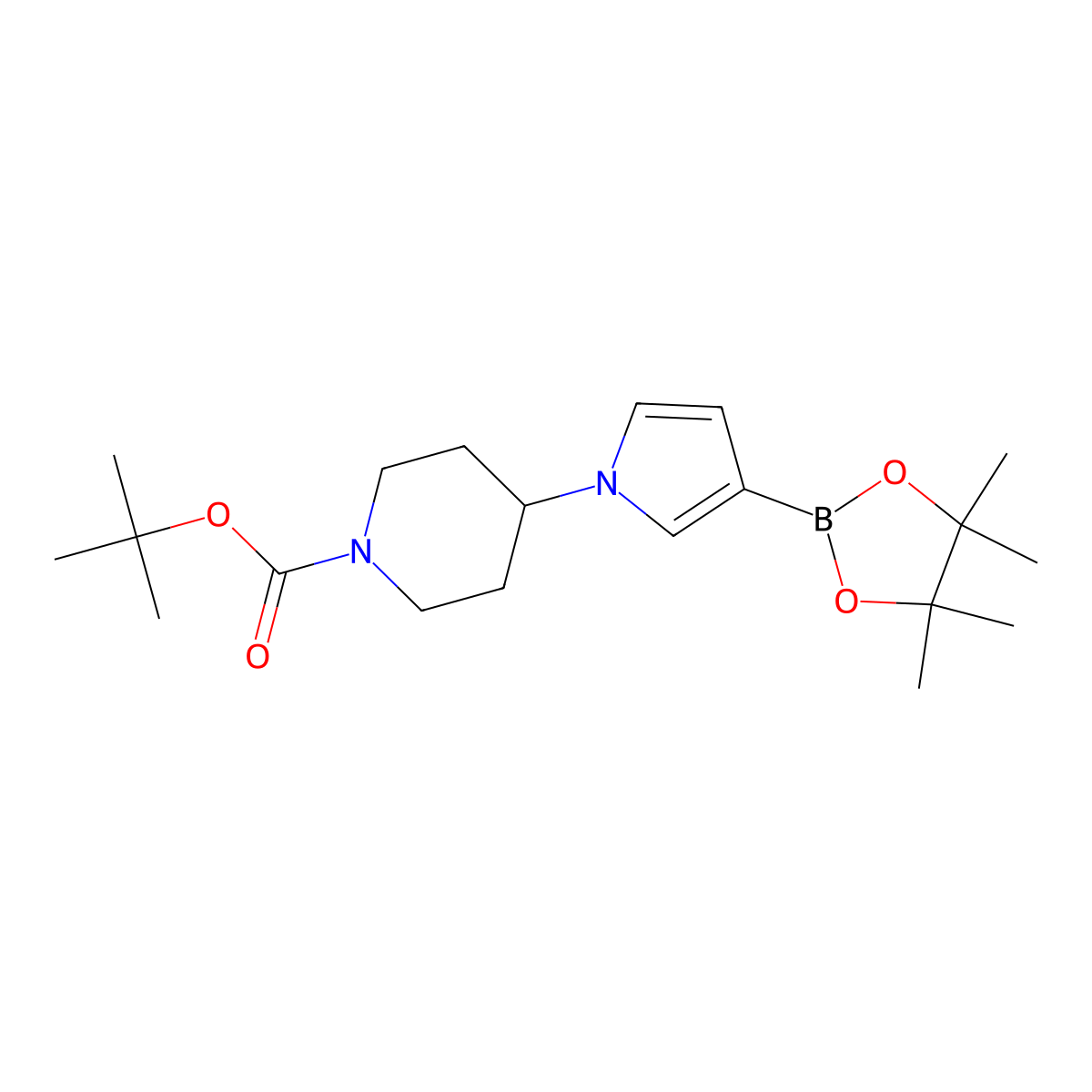 1-(N-Boc-Piperidin-4-yl)-1H-pyrrole-3-boronic acid pinacol ester molecular structure, CAS 1783824-76-9