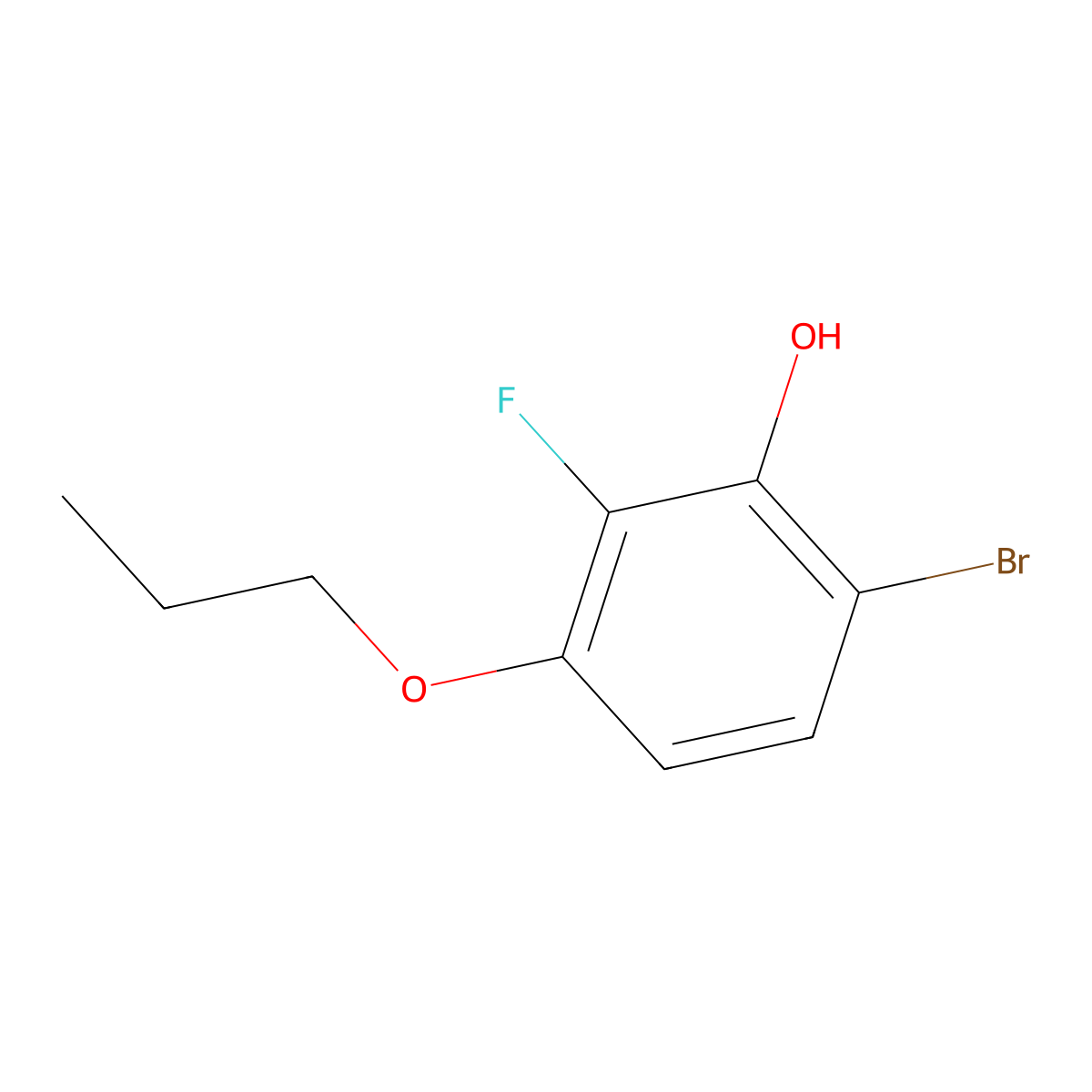 6-Bromo-2-fluoro-3-propoxyphenol molecular structure, CAS 1783855-79-7