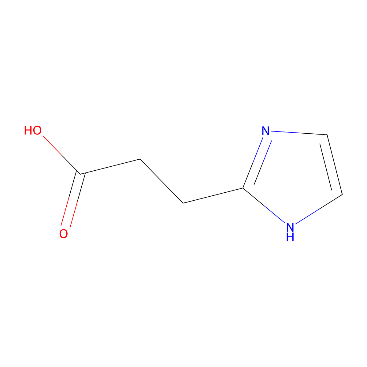 3-(1H-Imidazol-2-yl)propanoic acid molecular structure, CAS 178388-79-9