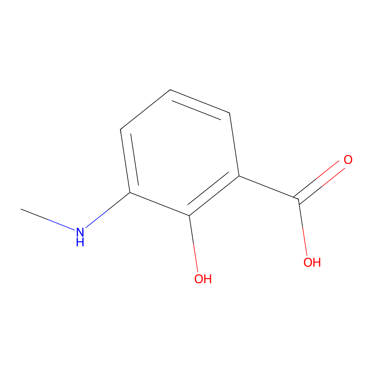 2-Hydroxy-3-(methylamino)benzoic acid molecular structure, CAS 17839-49-5