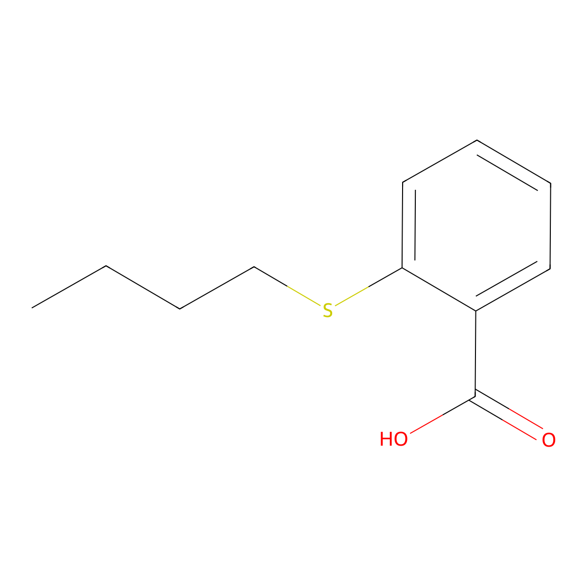 2-(Butylthio)benzoic acid molecular structure, CAS 17839-61-1