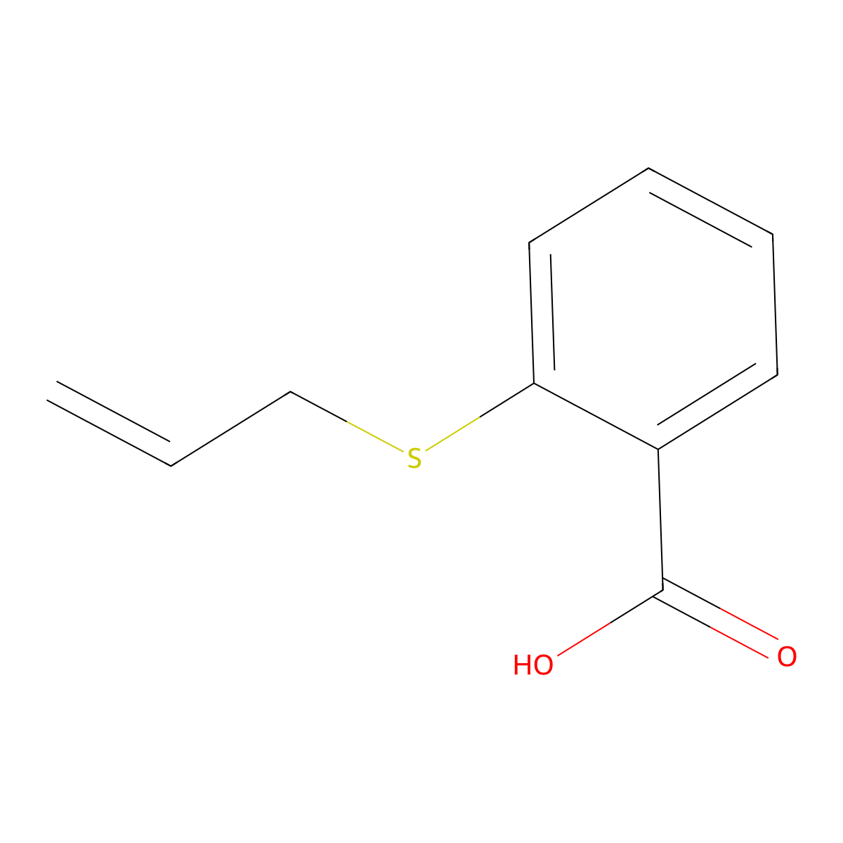 2-Allylsulfanylbenzoic acid molecular structure, CAS 17839-66-6