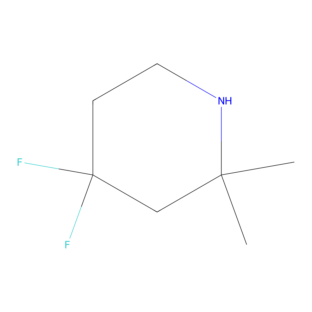 4,4-Difluoro-2,2-dimethylpiperidine molecular structure, CAS 1783923-46-5