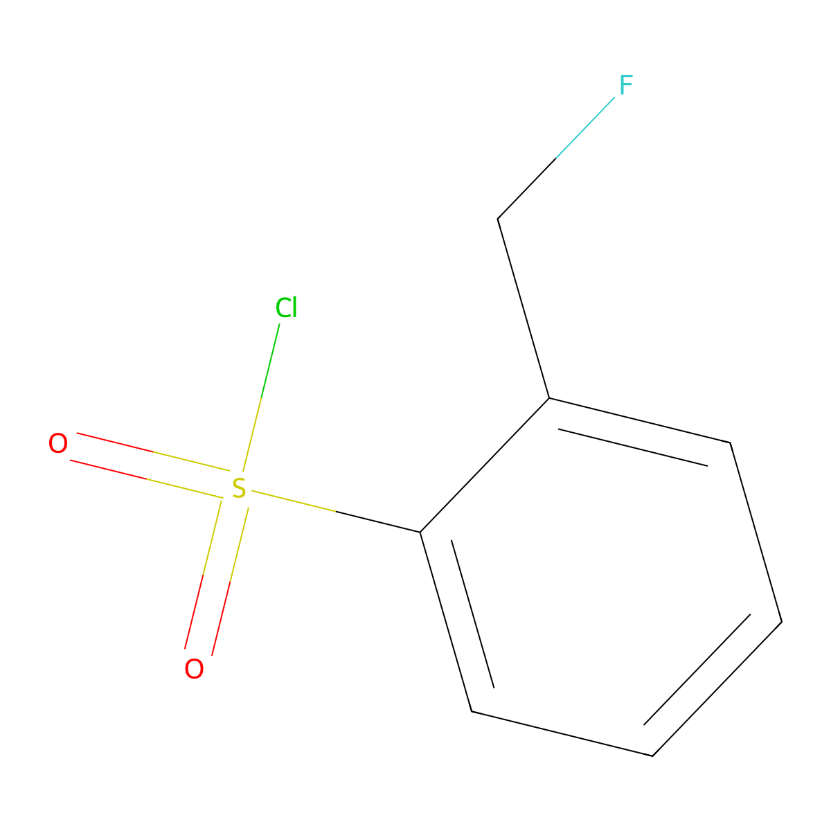 2-(Fluoromethyl)benzene-1-sulfonyl chloride molecular structure, CAS 1783925-97-2