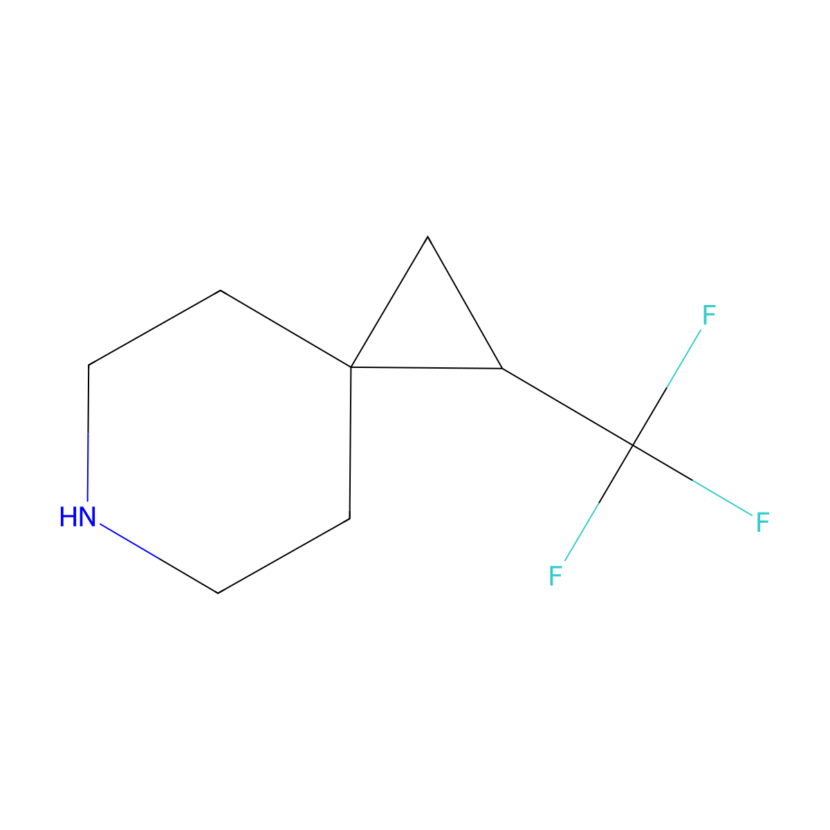 1-(Trifluoromethyl)-6-azaspiro[2.5]octane molecular structure, CAS 1783927-71-8