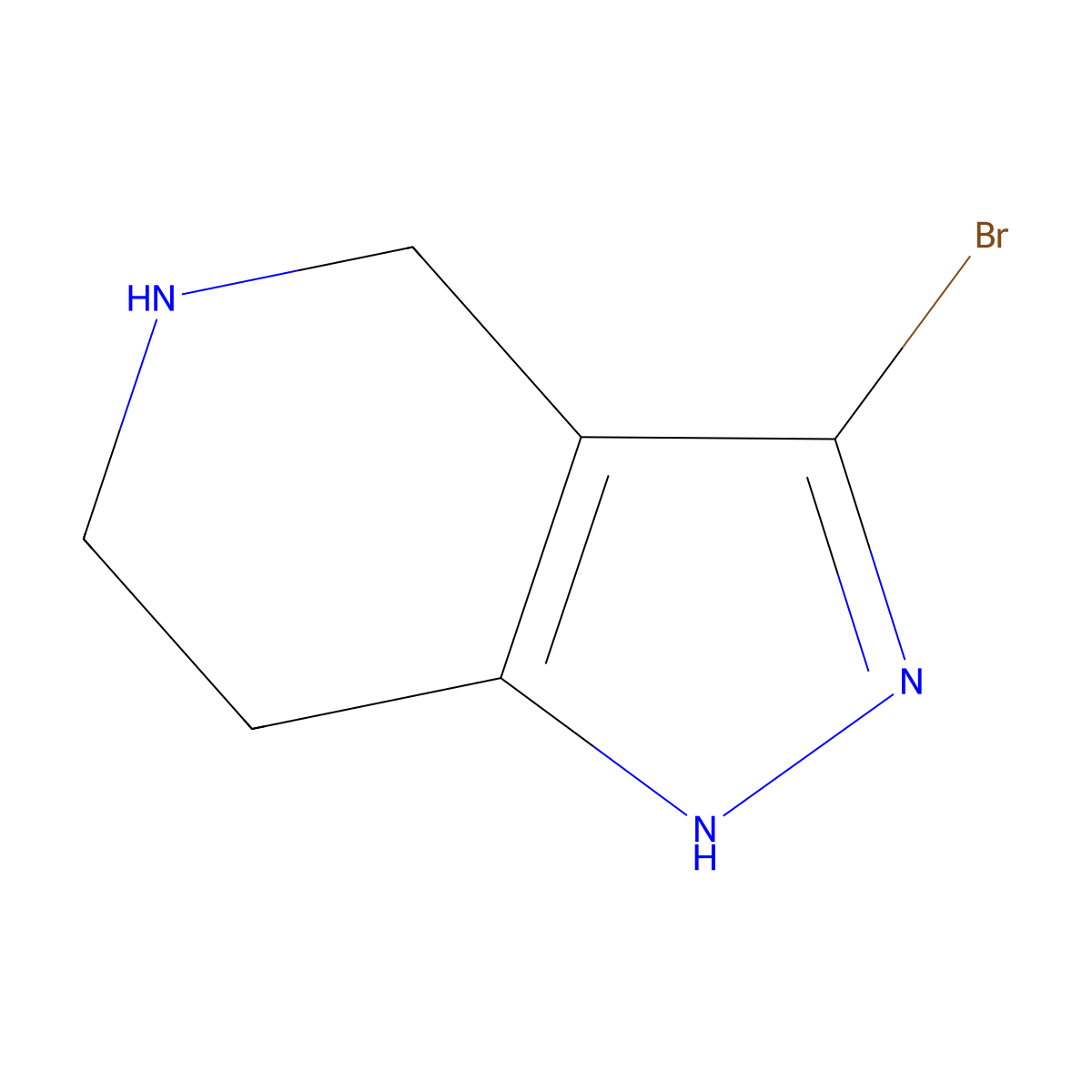 3-Bromo-2H,4H,5H,6H,7H-pyrazolo[4,3-c]pyridine molecular structure, CAS 1783928-79-9
