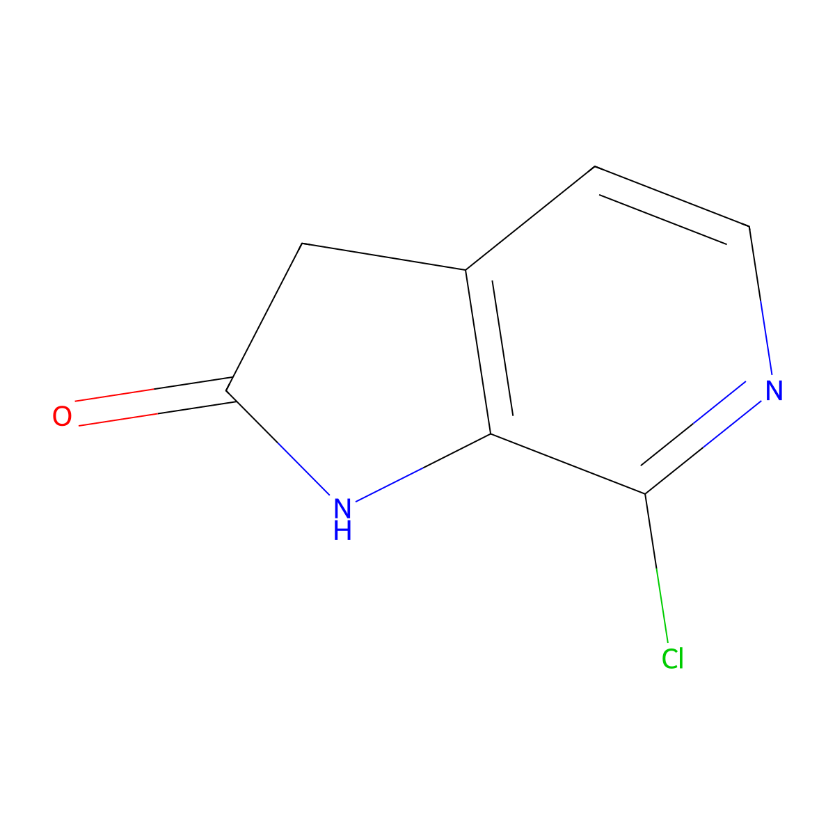 7-chloro-1H-pyrrolo[2,3-c]pyridin-2(3H)-one molecular structure, CAS 178393-20-9