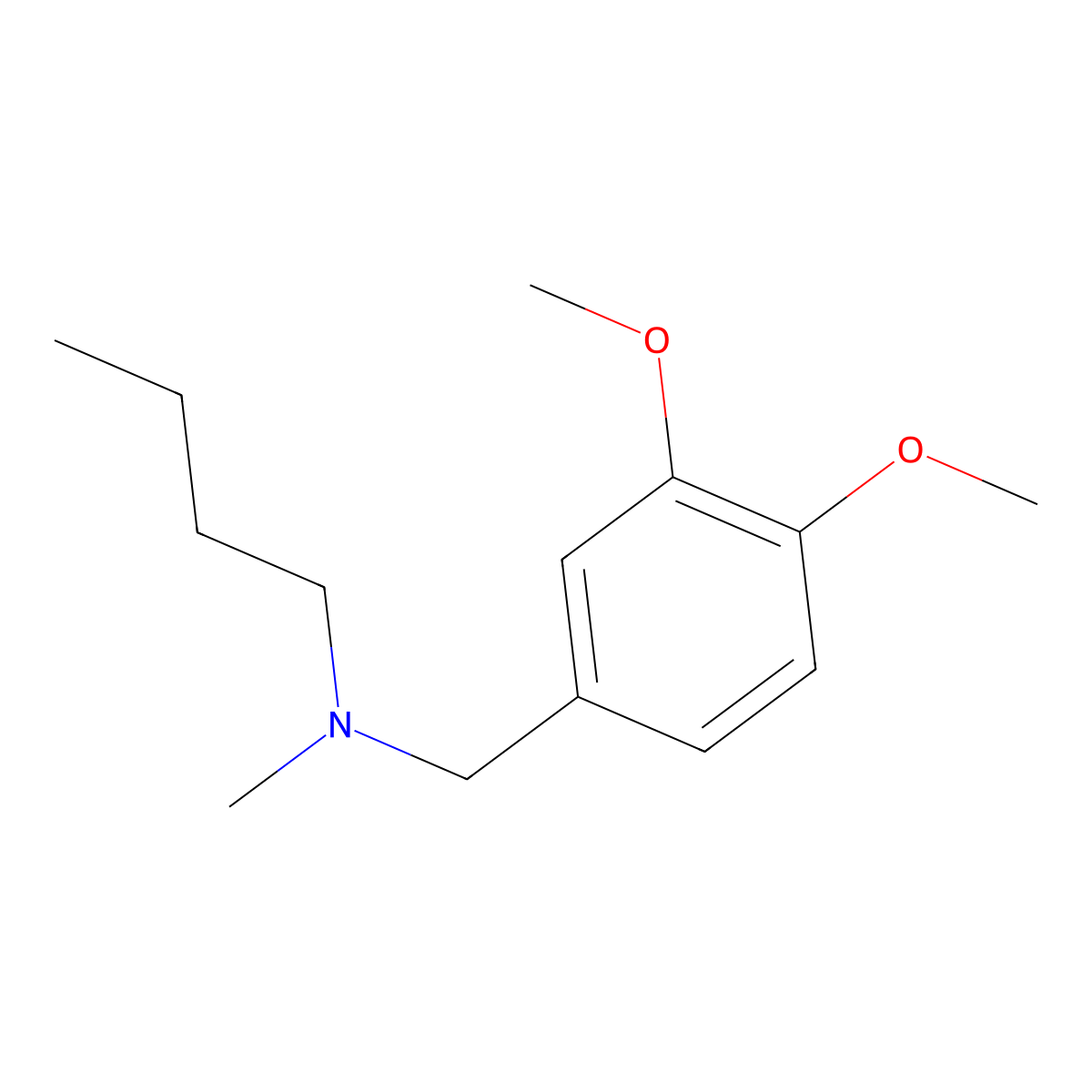 N-(3,4-dimethoxybenzyl)-N-methylbutan-1-amine molecular structure, CAS 178393-66-3