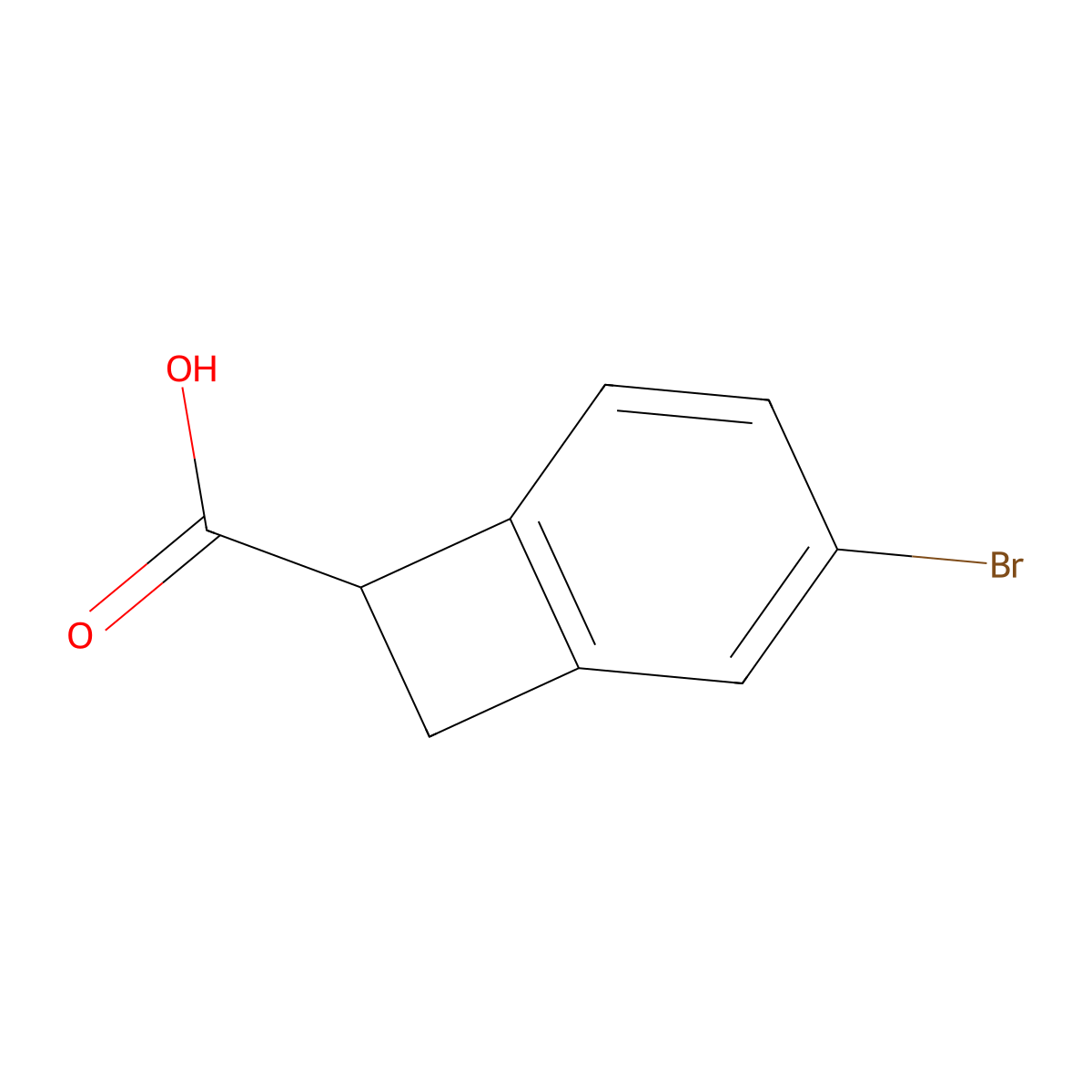 3-Bromobicyclo[4.2.0]octa-1,3,5-triene-7-carboxylic acid molecular structure, CAS 1783933-47-0