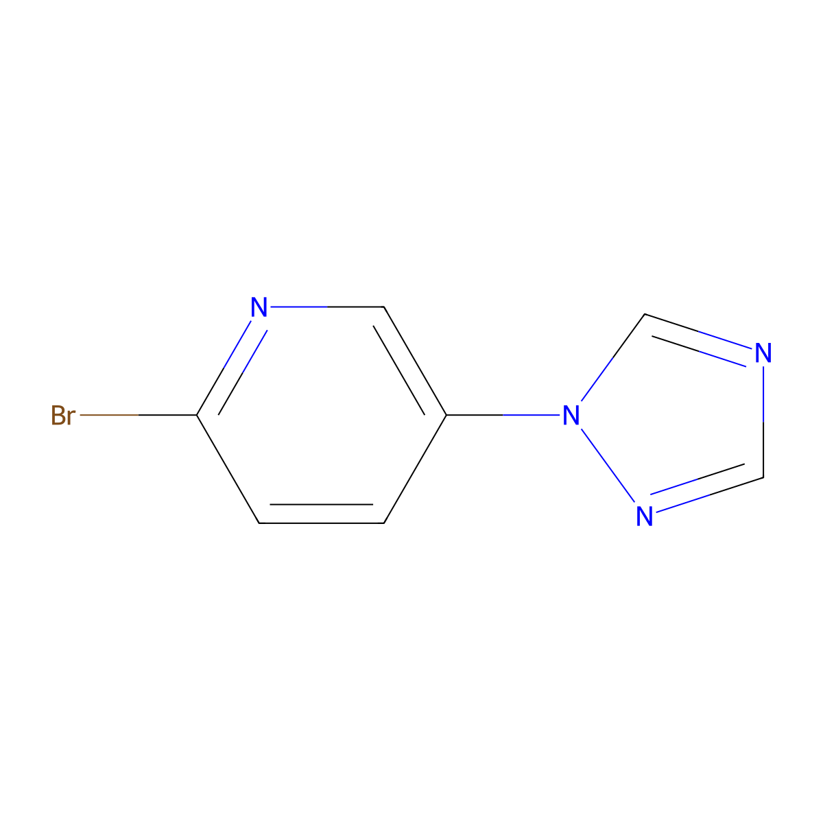2-bromo-5-(1H-1,2,4-triazol-1-yl)pyridine molecular structure, CAS 1783937-64-3