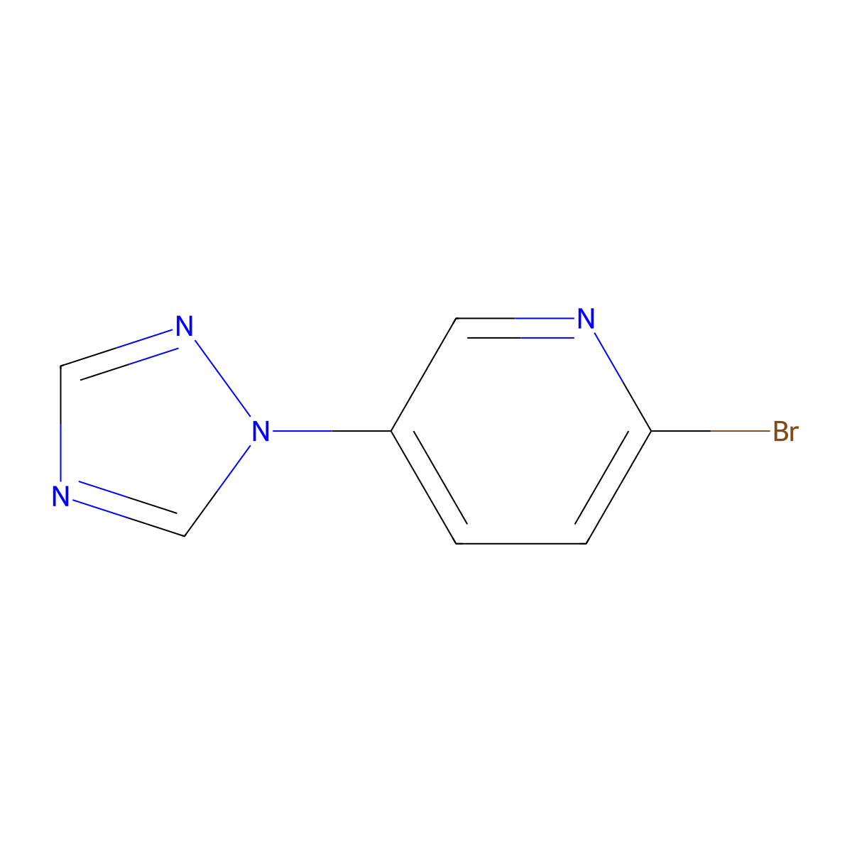 2-bromo-5-(1H-1,2,4-triazol-1-yl)pyridine molecular structure, CAS 1783937-64-3