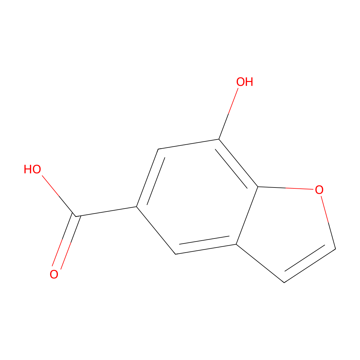 7-Hydroxy-1-benzofuran-5-carboxylic acid molecular structure, CAS 1783944-96-6