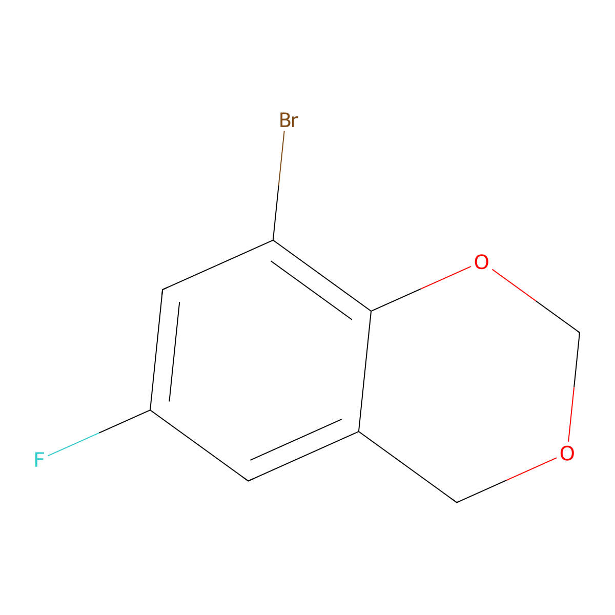 8-Bromo-6-fluoro-2,4-dihydro-1,3-benzodioxine molecular structure, CAS 1783951-05-2
