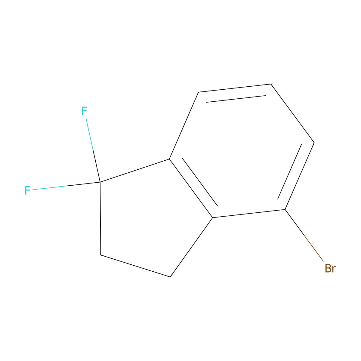 4-bromo-1,1-difluoro-2,3-dihydro-1H-indene molecular structure, CAS 1783951-14-3