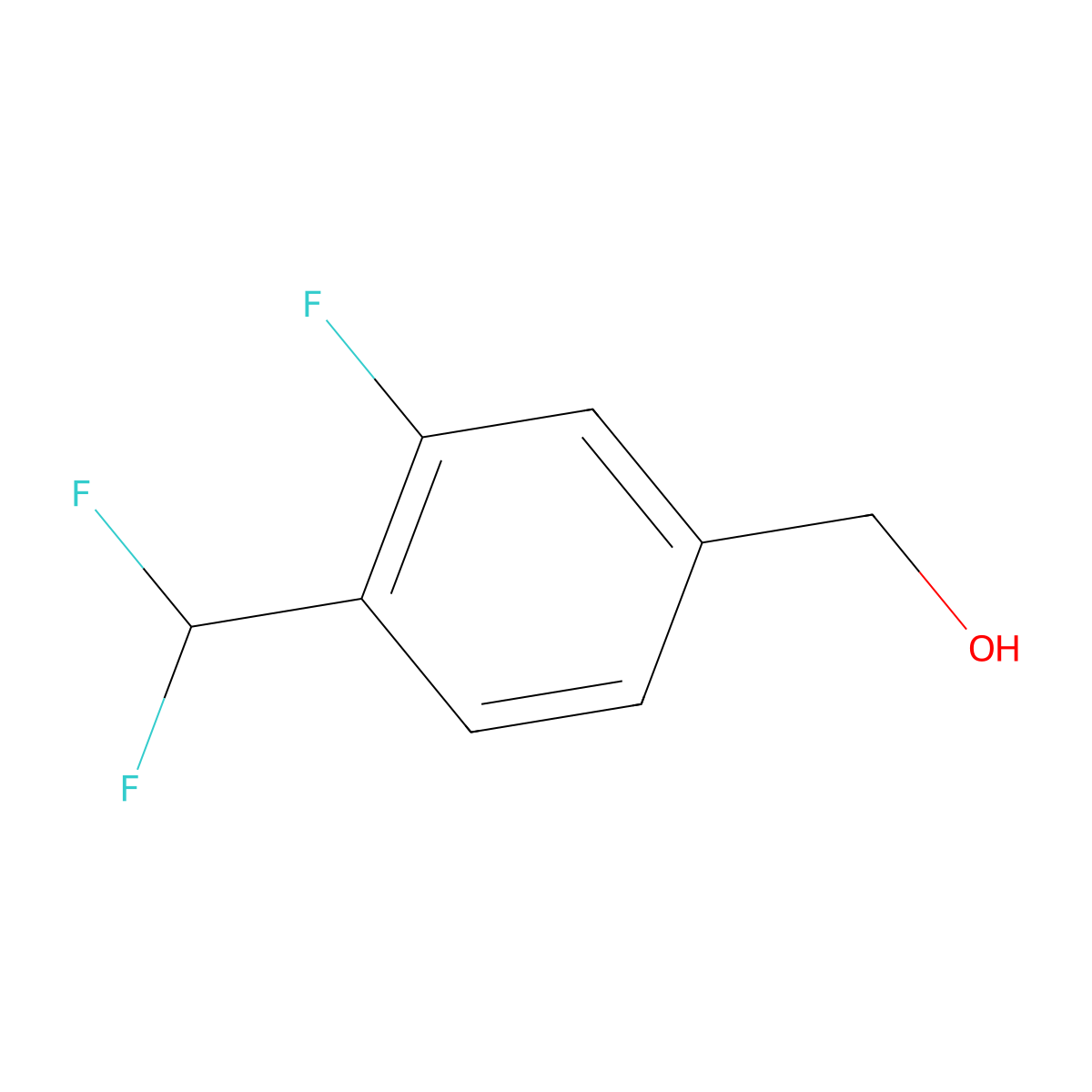 [4-(Difluoromethyl)-3-fluorophenyl]methanol molecular structure, CAS 1783952-12-4