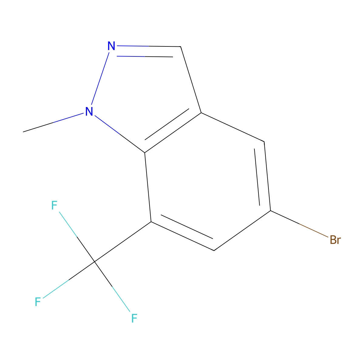 5-Bromo-1-methyl-7-(trifluoromethyl)-1H-indazole molecular structure, CAS 1783954-69-7