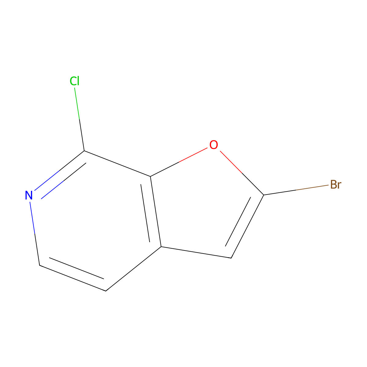 2-Bromo-7-chlorofuro(2,3-c)pyridine molecular structure, CAS 1783958-51-9