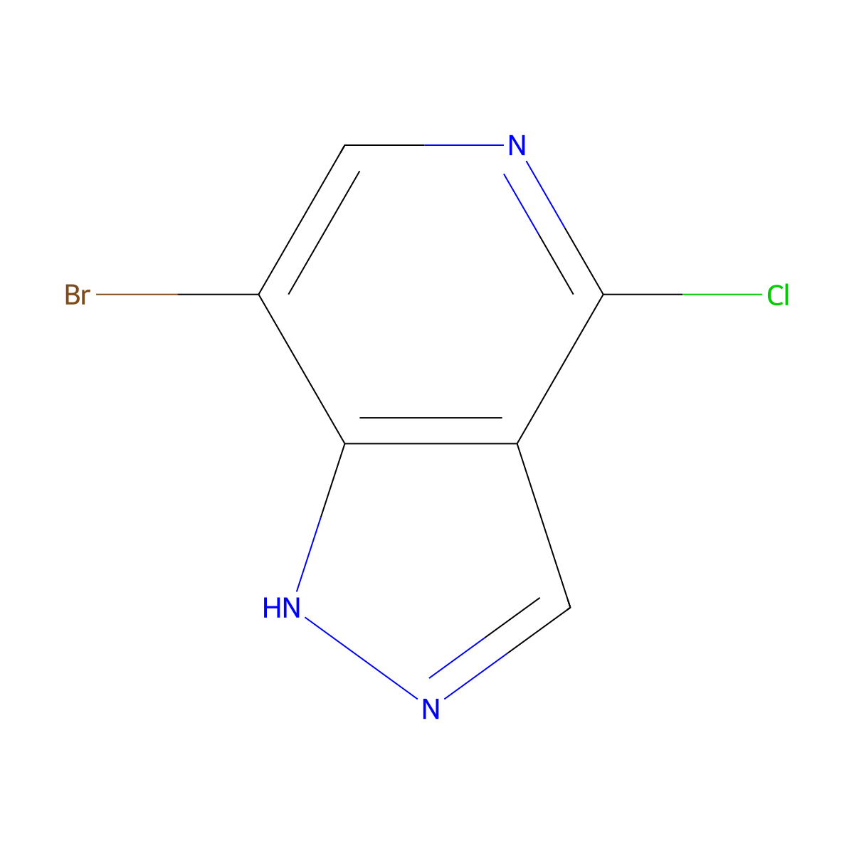 7-bromo-4-chloro-1H-pyrazolo[4,3-c]pyridine molecular structure, CAS 1783958-52-0