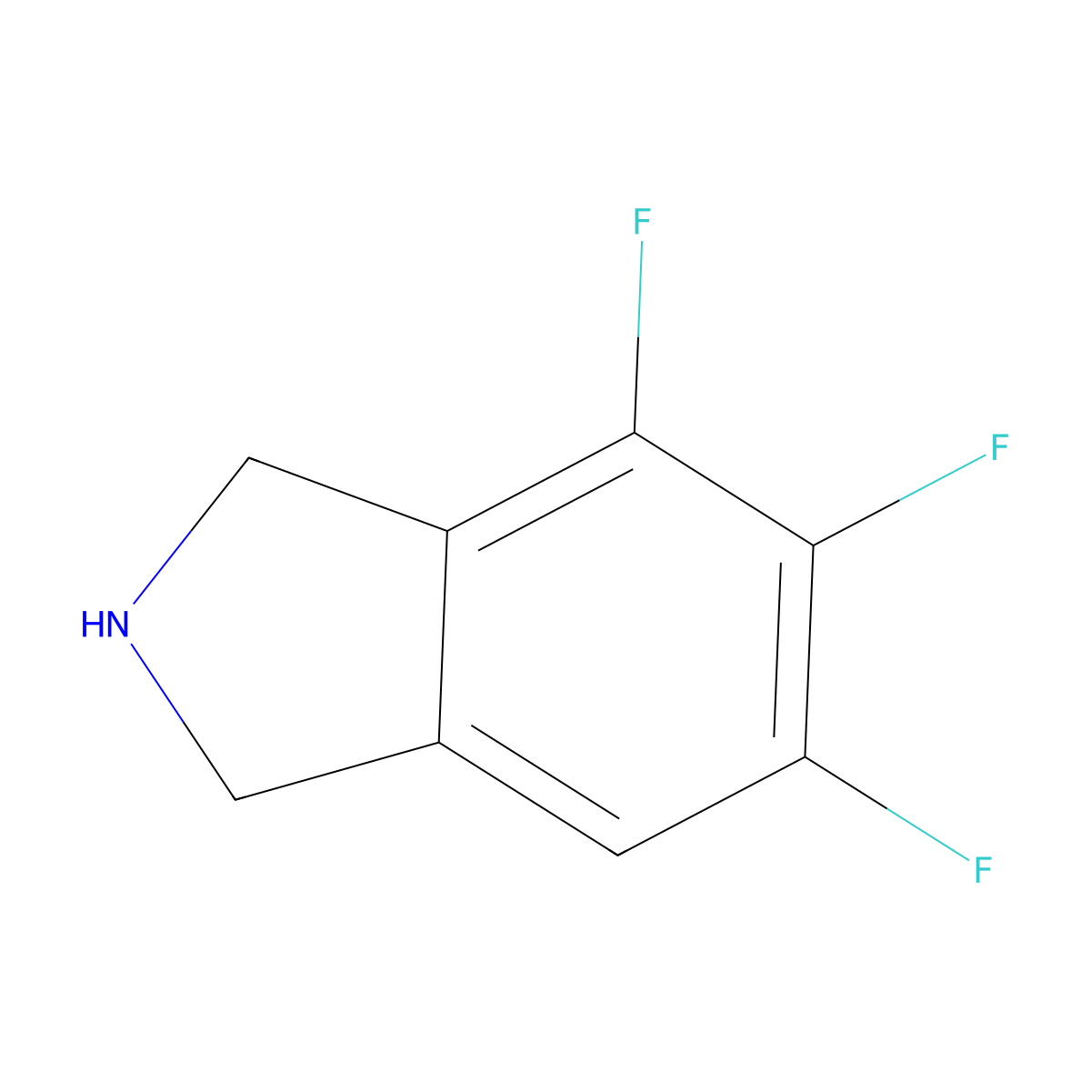 4,5,6-trifluoro-2,3-dihydro-1H-isoindole molecular structure, CAS 1783959-38-5
