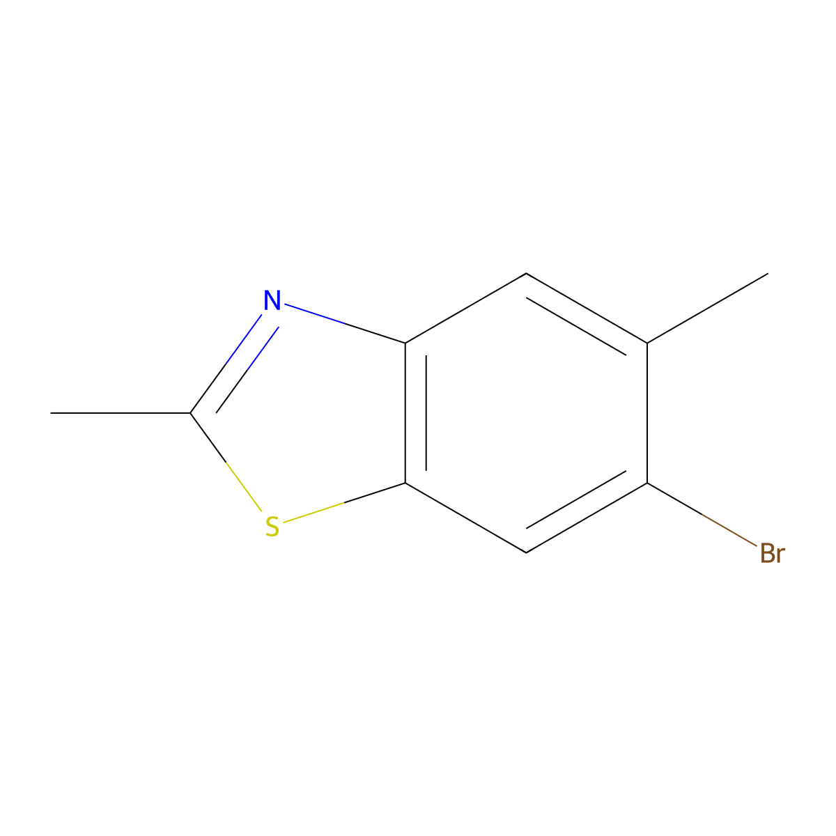 6-Bromo-2,5-dimethylbenzo[d]thiazole molecular structure, CAS 178396-28-6
