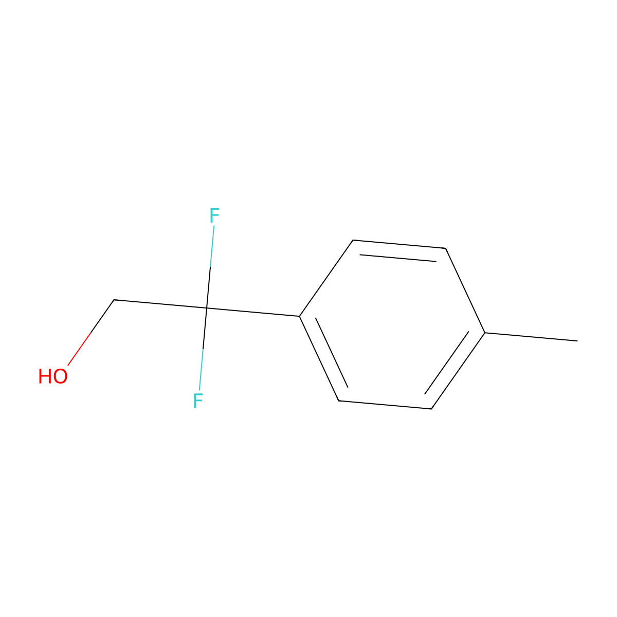 2,2-Difluoro-2-(p-tolyl)ethanol molecular structure, CAS 1783961-43-2