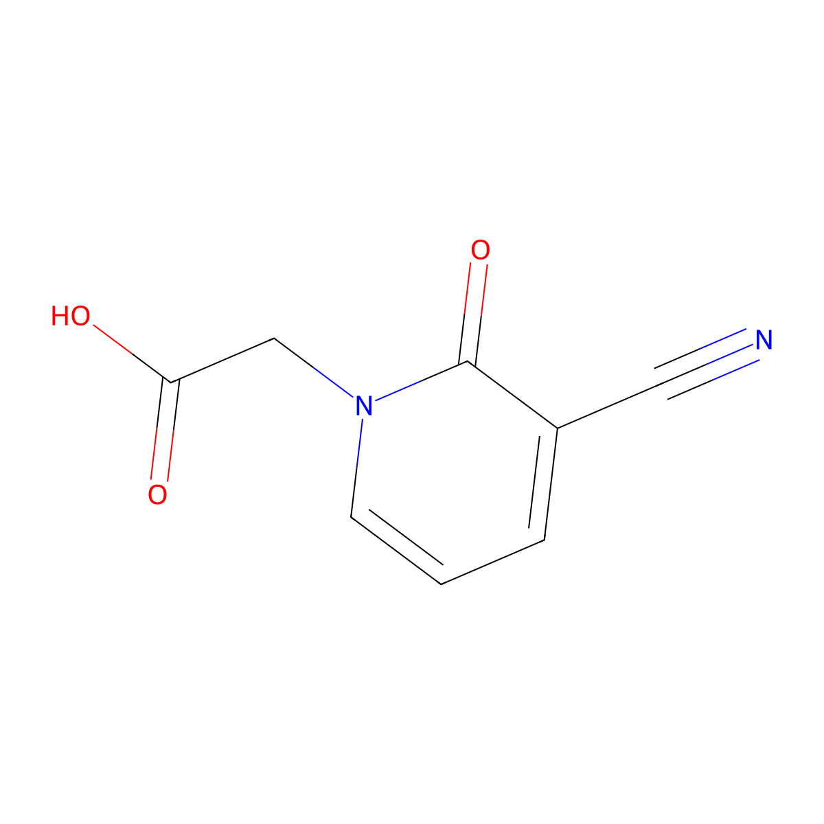 2-(3-Cyano-2-oxo-1,2-dihydropyridin-1-yl)acetic acid molecular structure, CAS 1783968-73-9