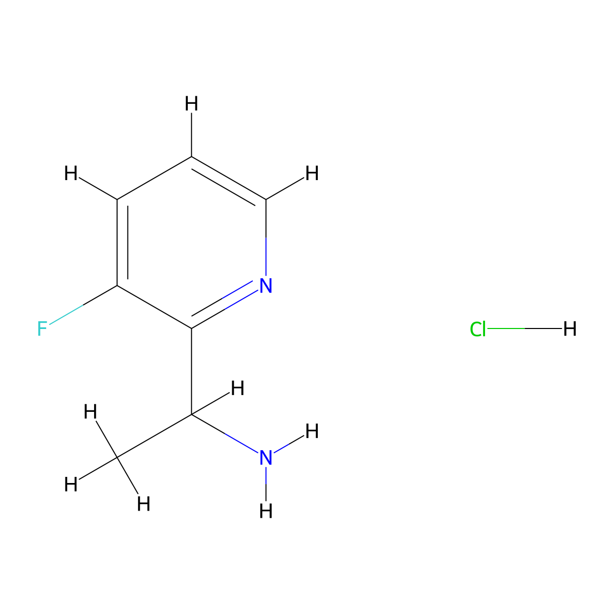 1-(3-Fluoropyridin-2-yl)ethan-1-amine hydrochloride molecular structure, CAS 1783972-14-4