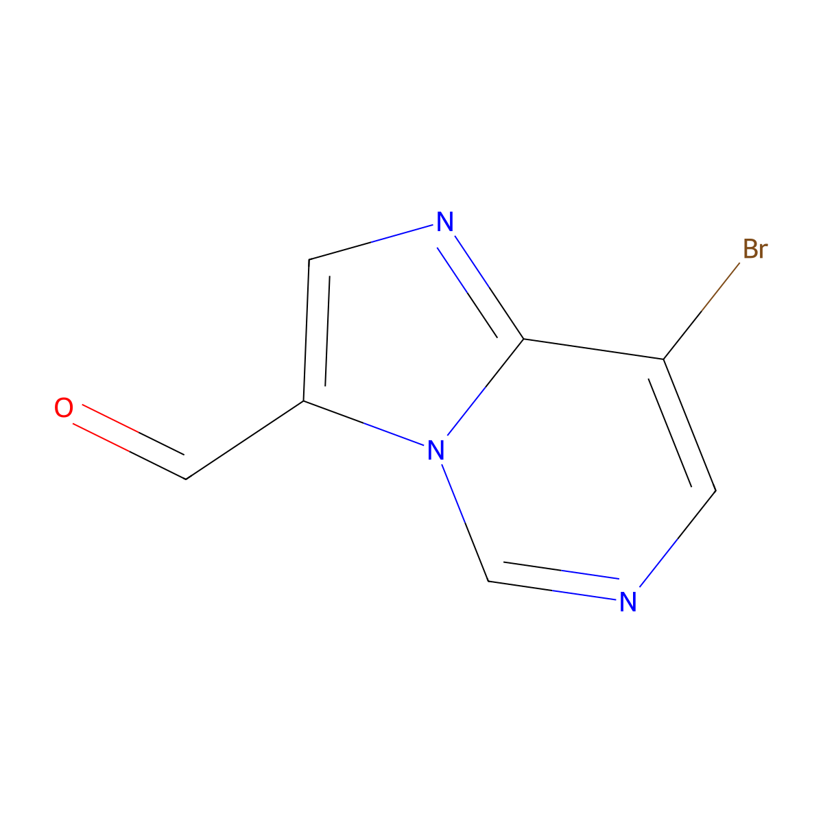 8-Bromoimidazo[1,2-c]pyrimidine-3-carbaldehyde molecular structure, CAS 1783972-32-6