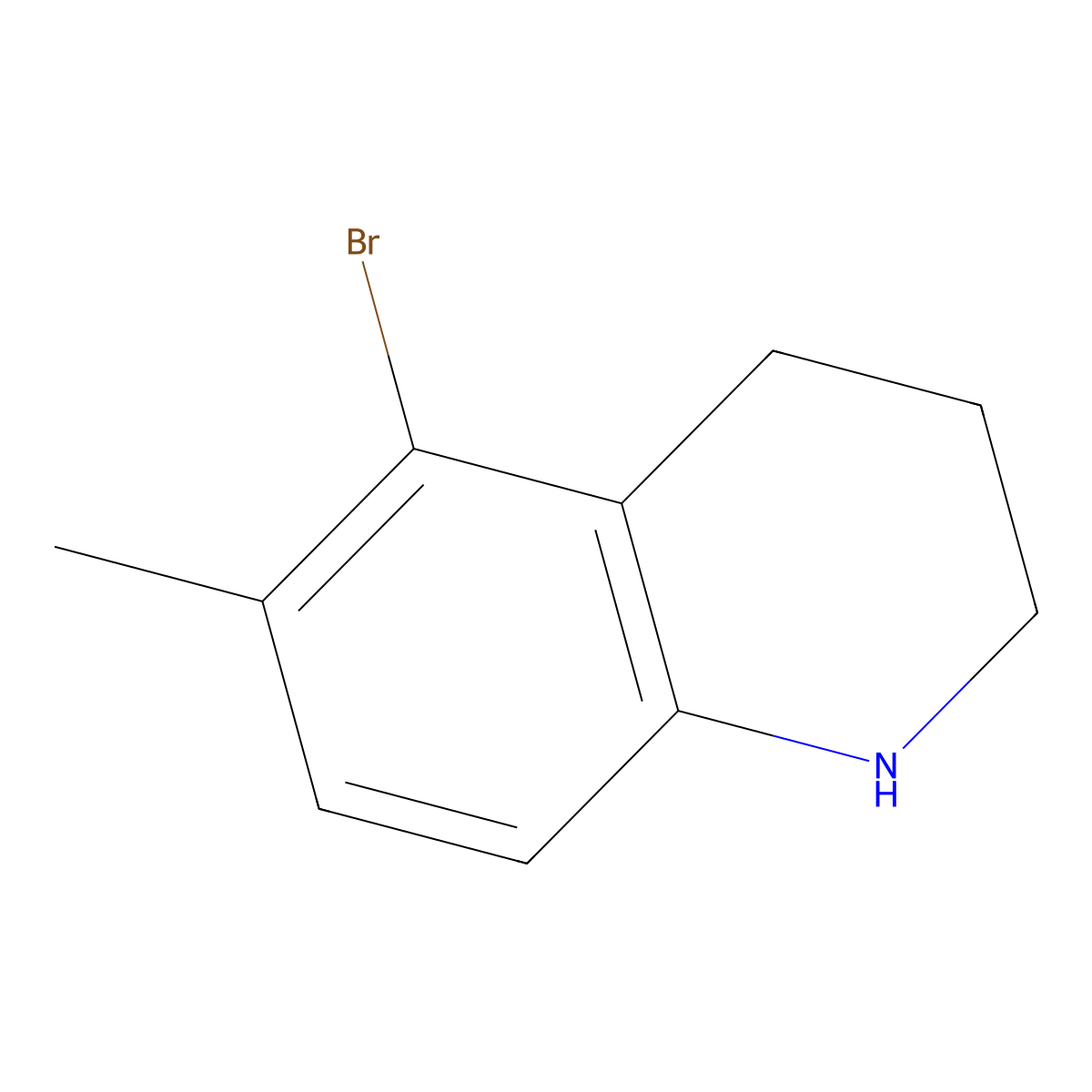 5-Bromo-6-methyl-1,2,3,4-tetrahydroquinoline molecular structure, CAS 1783972-95-1