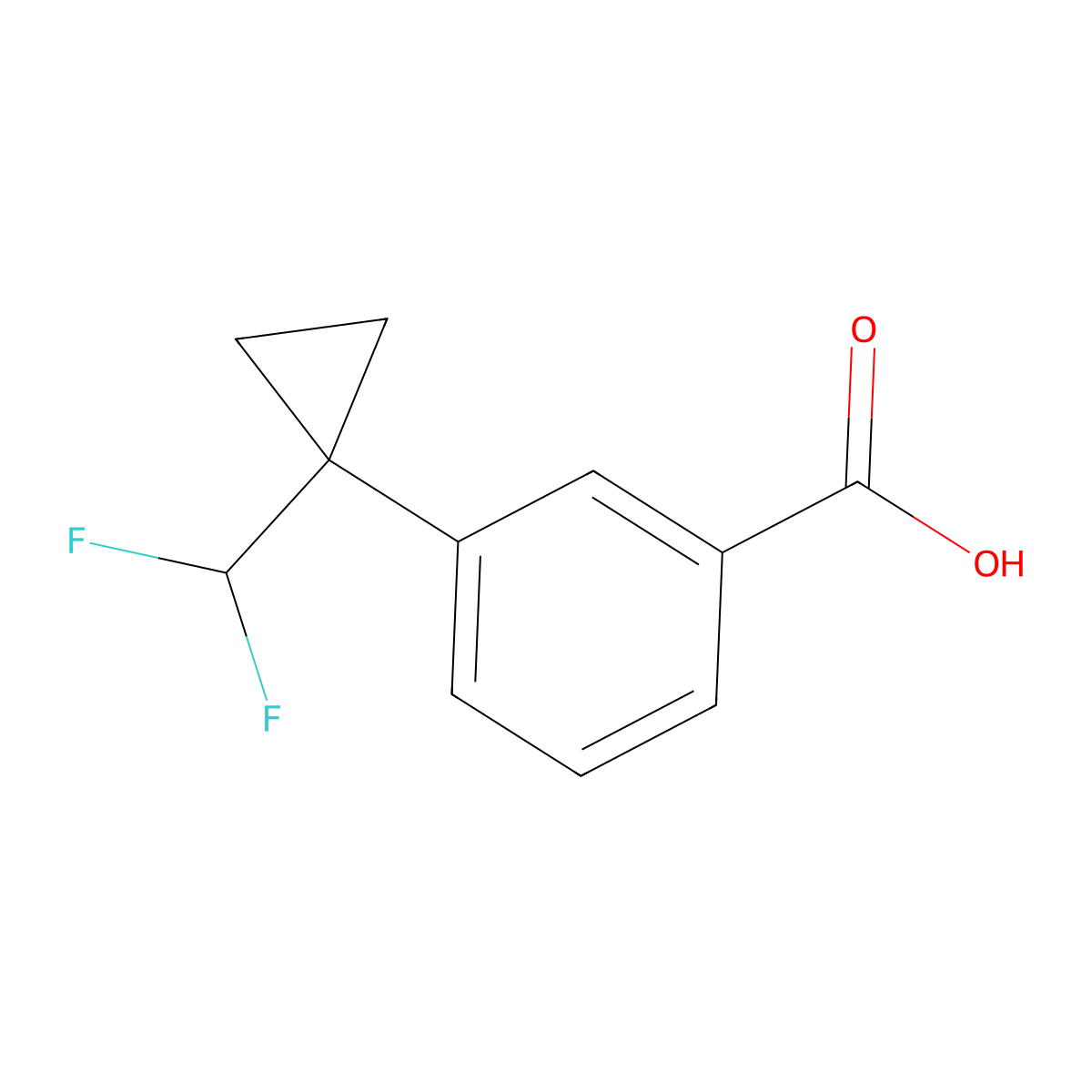 3-[1-(Difluoromethyl)cyclopropyl]benzoic acid molecular structure, CAS 1783974-07-1