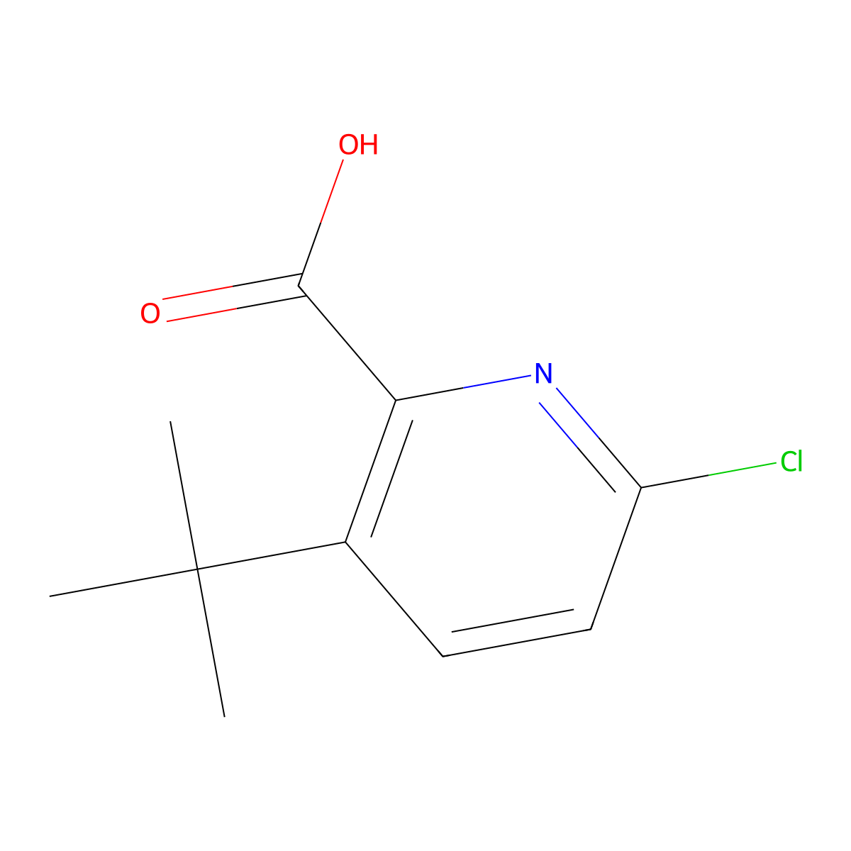 3-(tert-Butyl)-6-chloropicolinic acid molecular structure, CAS 1783974-36-6