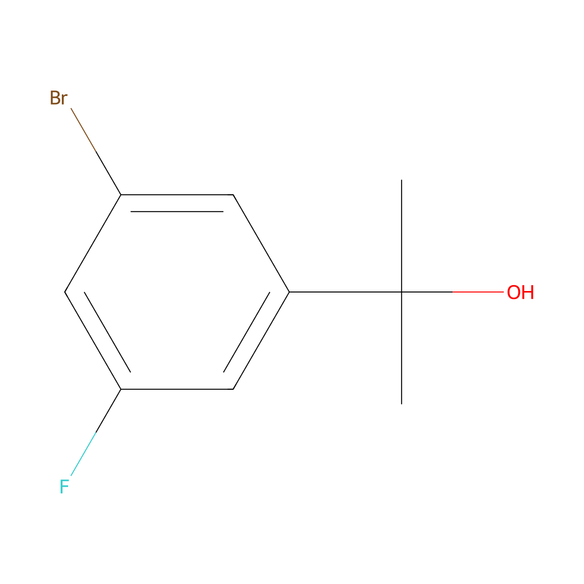 2-(3-Bromo-5-fluorophenyl)propan-2-ol molecular structure, CAS 1783974-49-1