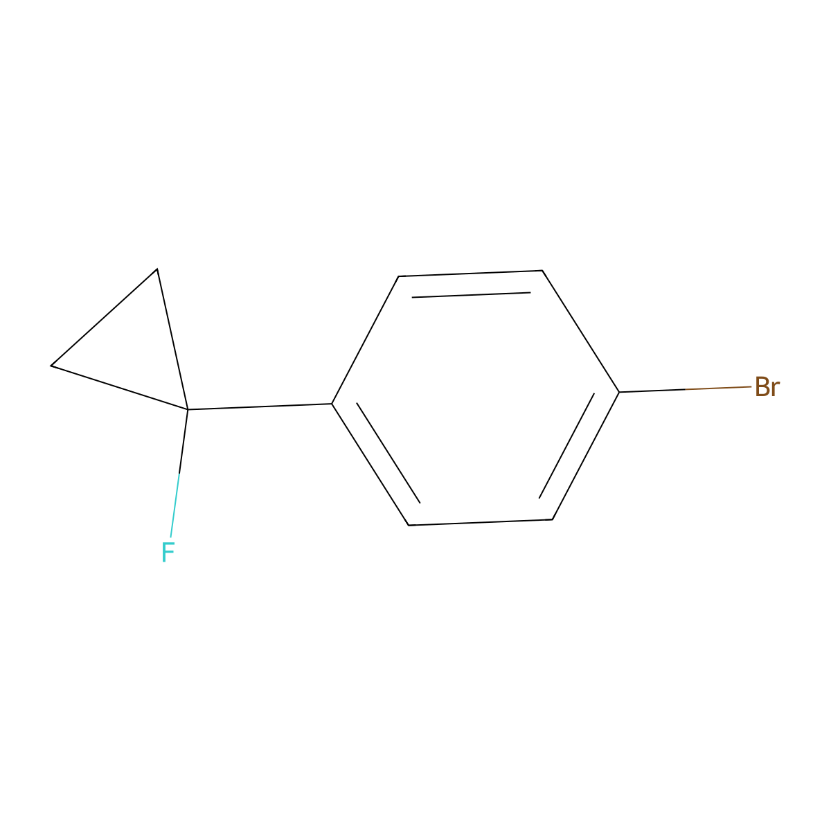 1-Bromo-4-(1-fluorocyclopropyl)benzene molecular structure, CAS 1783975-92-7
