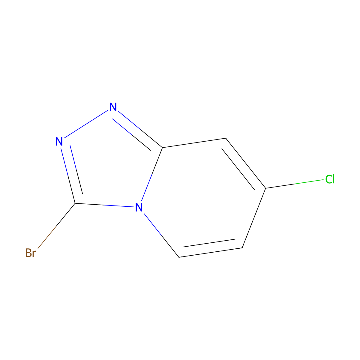 3-Bromo-7-chloro-[1,2,4]triazolo[4,3-a]pyridine molecular structure, CAS 1783979-27-0