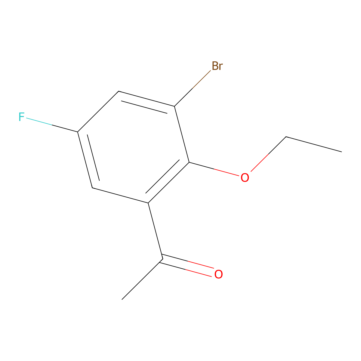 1-(3-Bromo-2-ethoxy-5-fluorophenyl)ethanone molecular structure, CAS 1783985-13-6