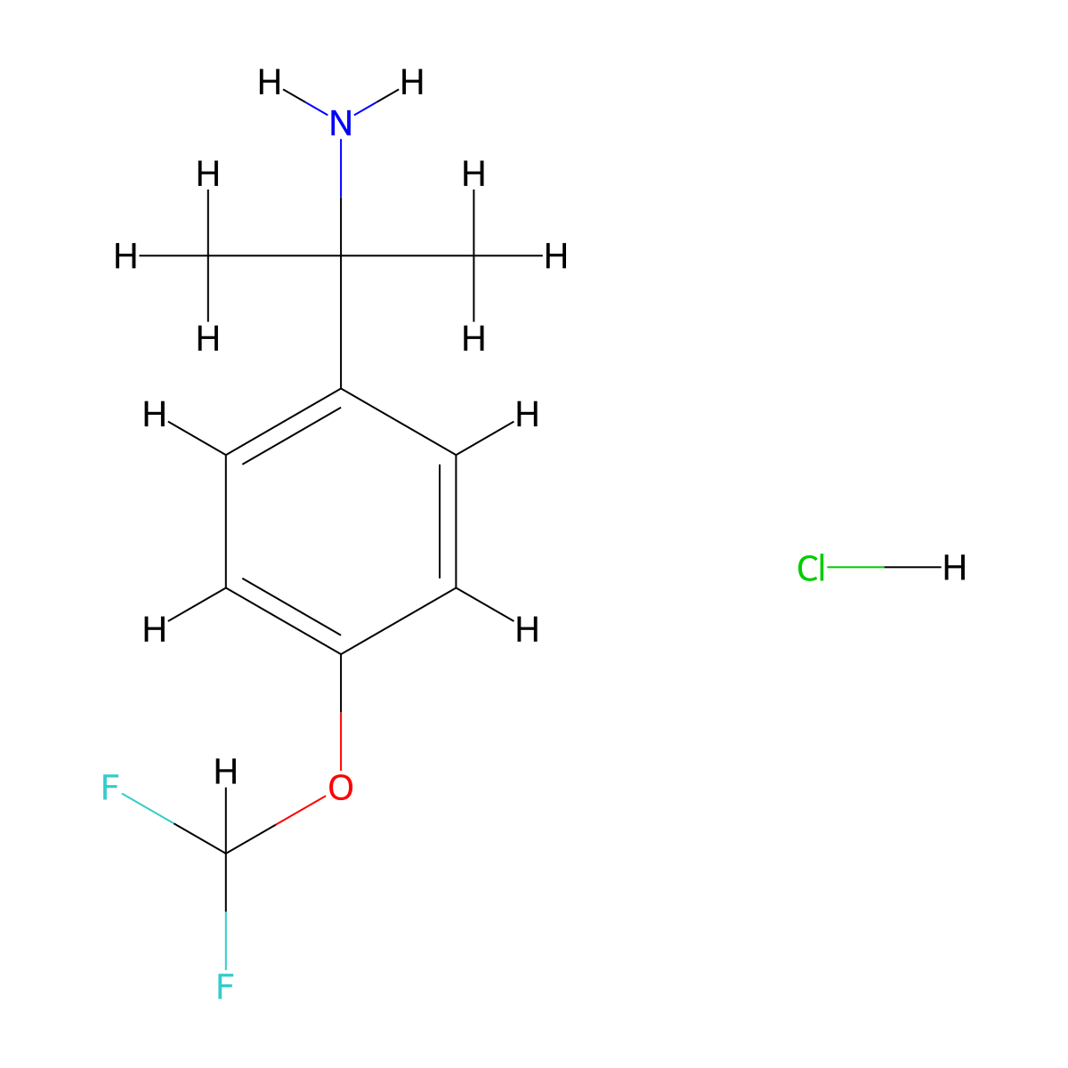 2-[4-(Difluoromethoxy)phenyl]propan-2-amine hydrochloride molecular structure, CAS 1783988-04-4