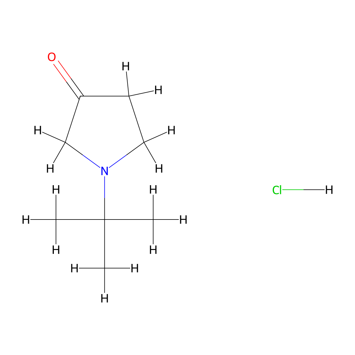1-Tert-butylpyrrolidin-3-one hydrochloride molecular structure, CAS 1783990-17-9