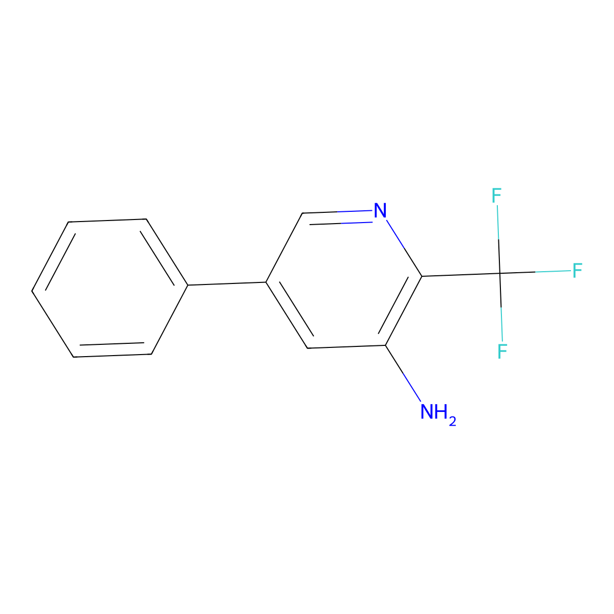 3-Amino-5-phenyl-2-(trifluoromethyl)pyridine molecular structure, CAS 1783993-52-1