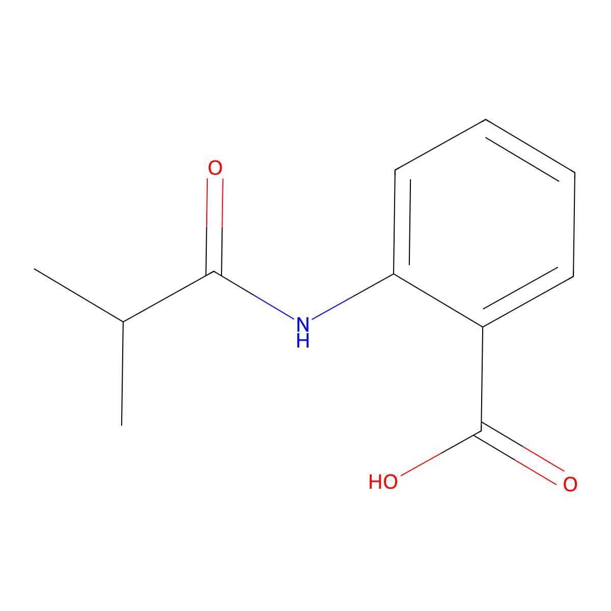 2-(Isobutyrylamino)benzoic acid molecular structure, CAS 17840-96-9