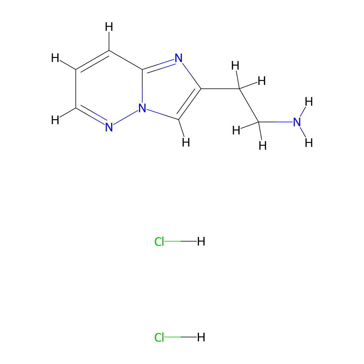 2-{Imidazo[1,2-b]pyridazin-2-yl}ethan-1-amine dihydrochloride molecular structure, CAS 1784001-29-1