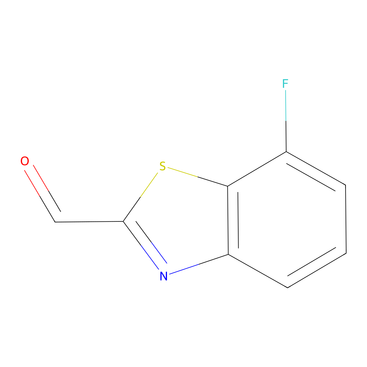 7-Fluoro-1,3-benzothiazole-2-carbaldehyde molecular structure, CAS 1784001-90-6