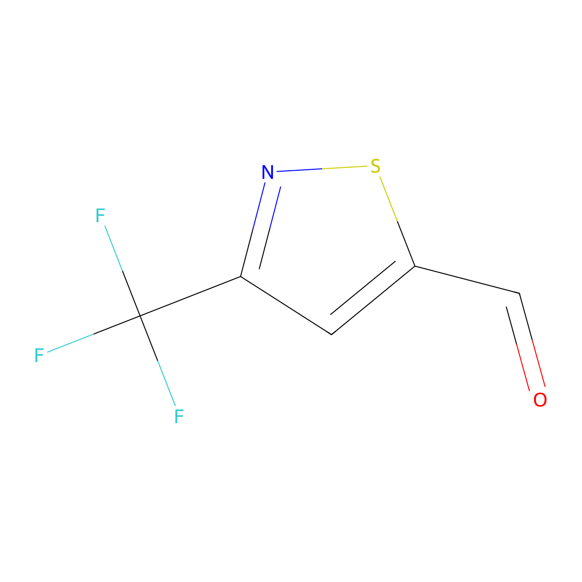 3-(Trifluoromethyl)-1,2-thiazole-5-carbaldehyde molecular structure, CAS 1784002-13-6
