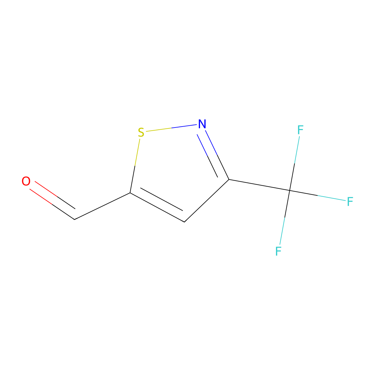 3-(Trifluoromethyl)-1,2-thiazole-5-carbaldehyde molecular structure, CAS 1784002-13-6